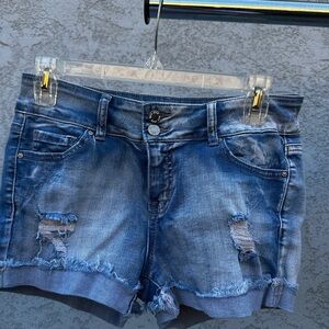 Denim Distressed Shorts